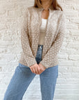 The Neutral Zipper Cardi (S)