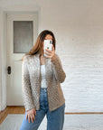 The Neutral Zipper Cardi (S)