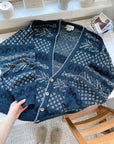 The Teal Pattern Cardigan (XL)