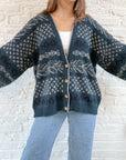 The Teal Pattern Cardigan (XL)