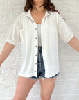 The Short Sleeve White Cardigan (L)