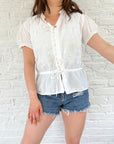 The Floral Embroidered Blouse (M)