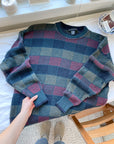 The Checkered Stitched Sweater (M)