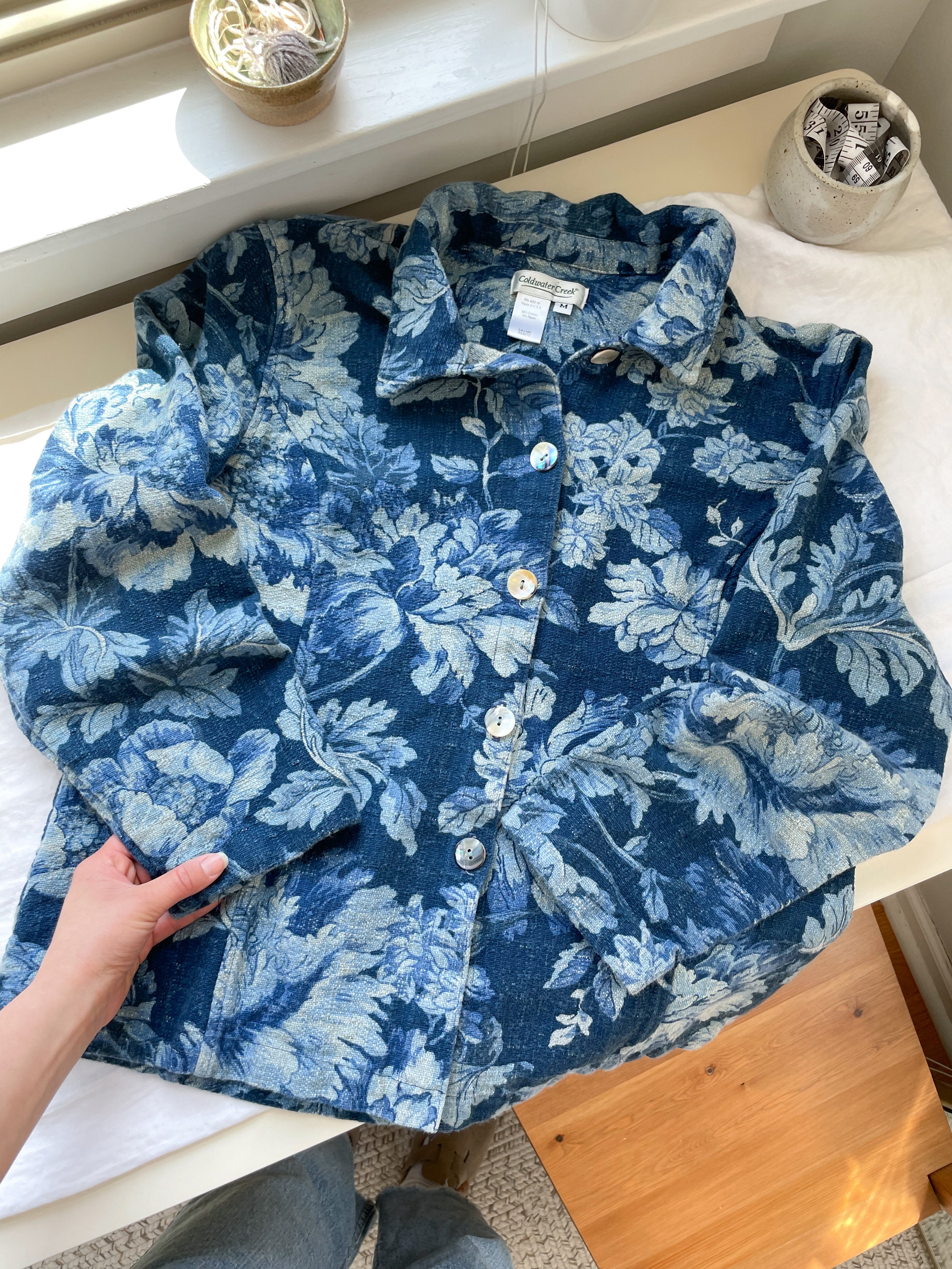 The Blue Floral Tapestry Jacket (M)