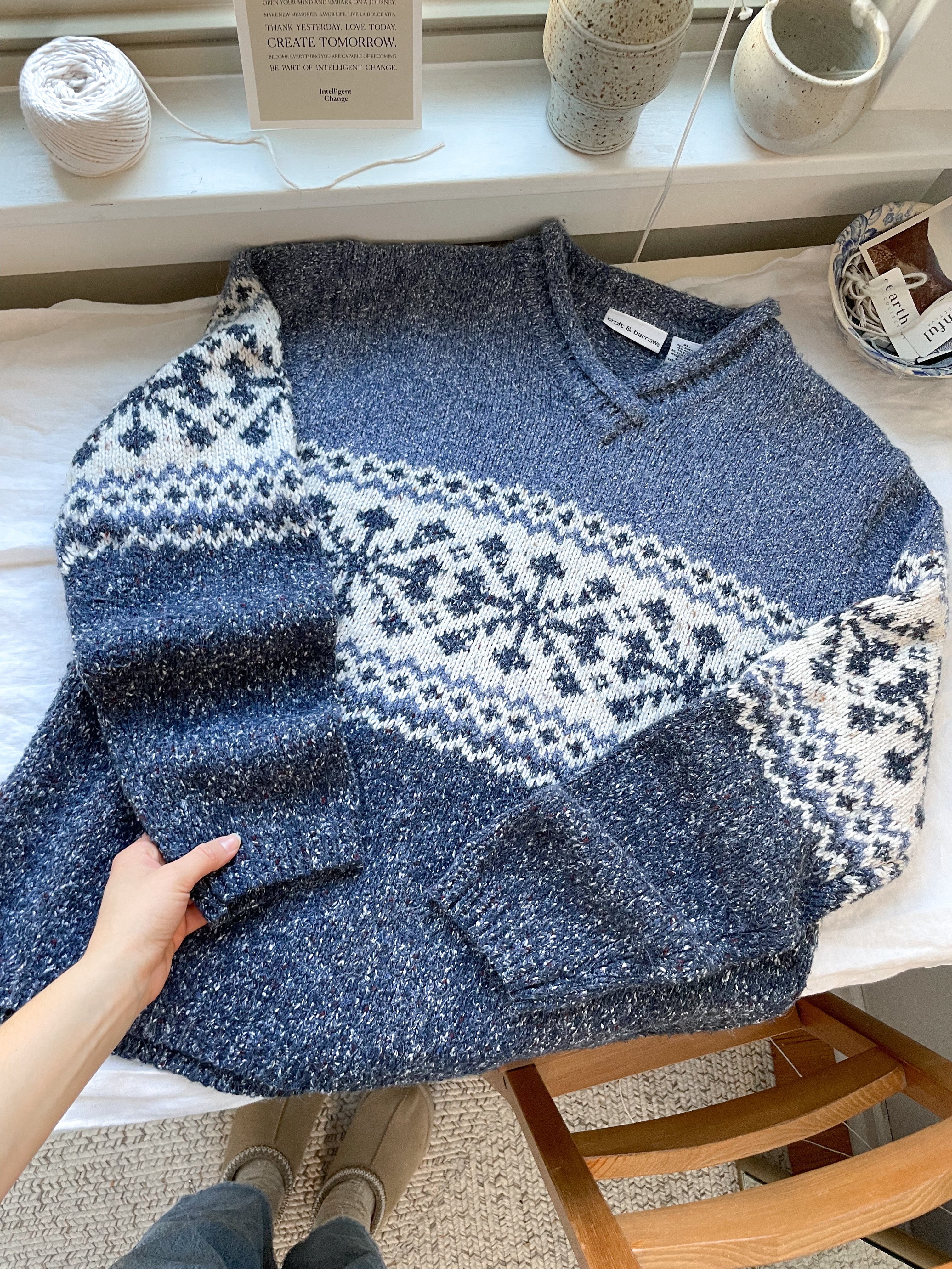 The Blue Snowflake Sweater (S &amp; L)