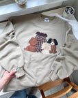 The Quilted Dog Crewneck (L)