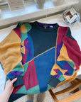 The Abstract Color Block Sweater (M)