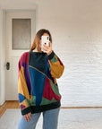 The Abstract Color Block Sweater (M)