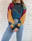 The Abstract Color Block Sweater (M)