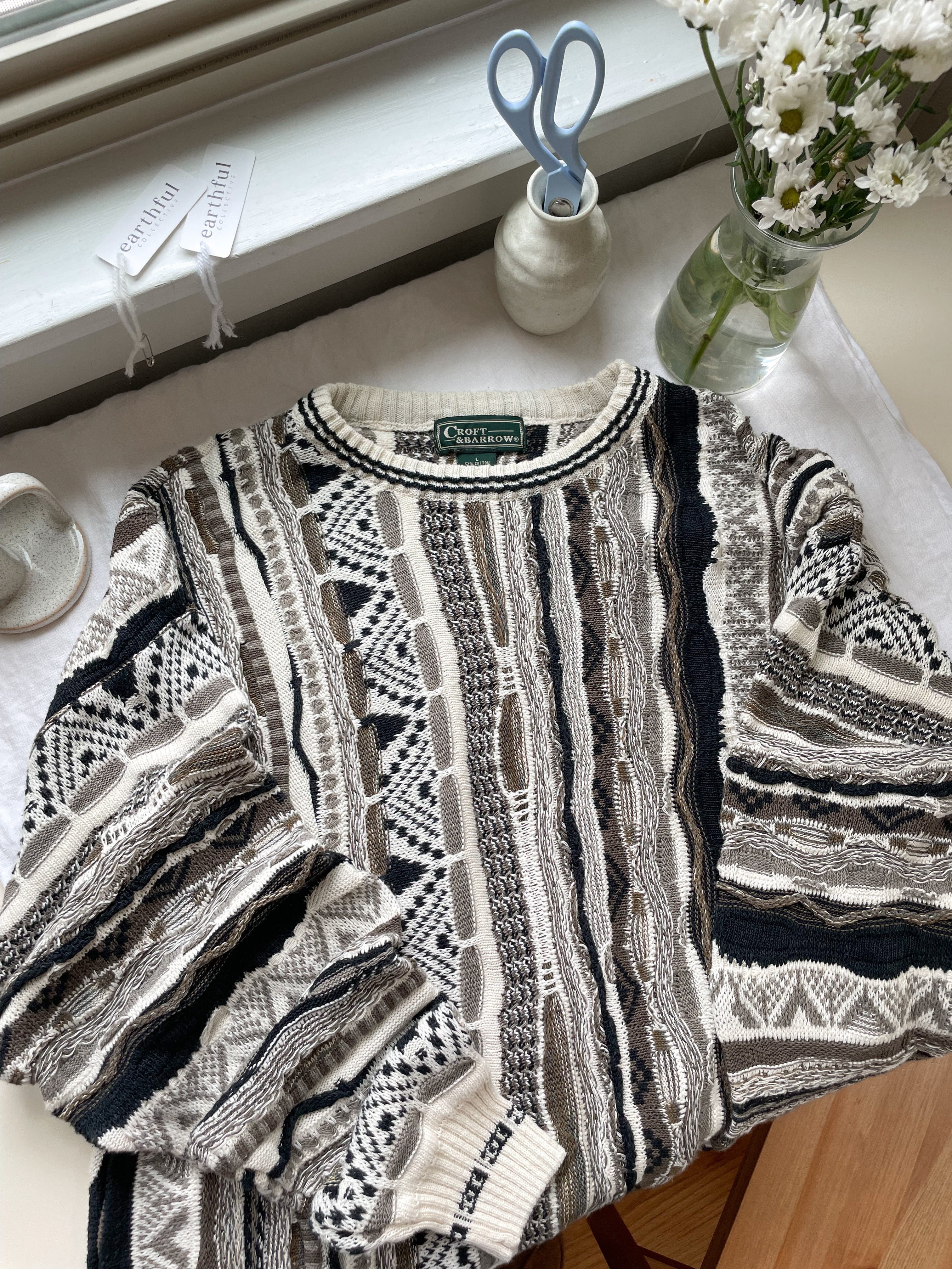 The Monochrome Coogi Style Sweater (L)