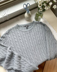 The Gray Cable Knit Sweater (XL)