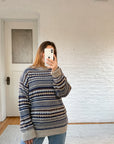 The Striped Textured Sweater (L)