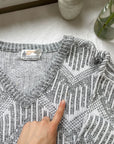 The V Neck Chevron Sweater (L)