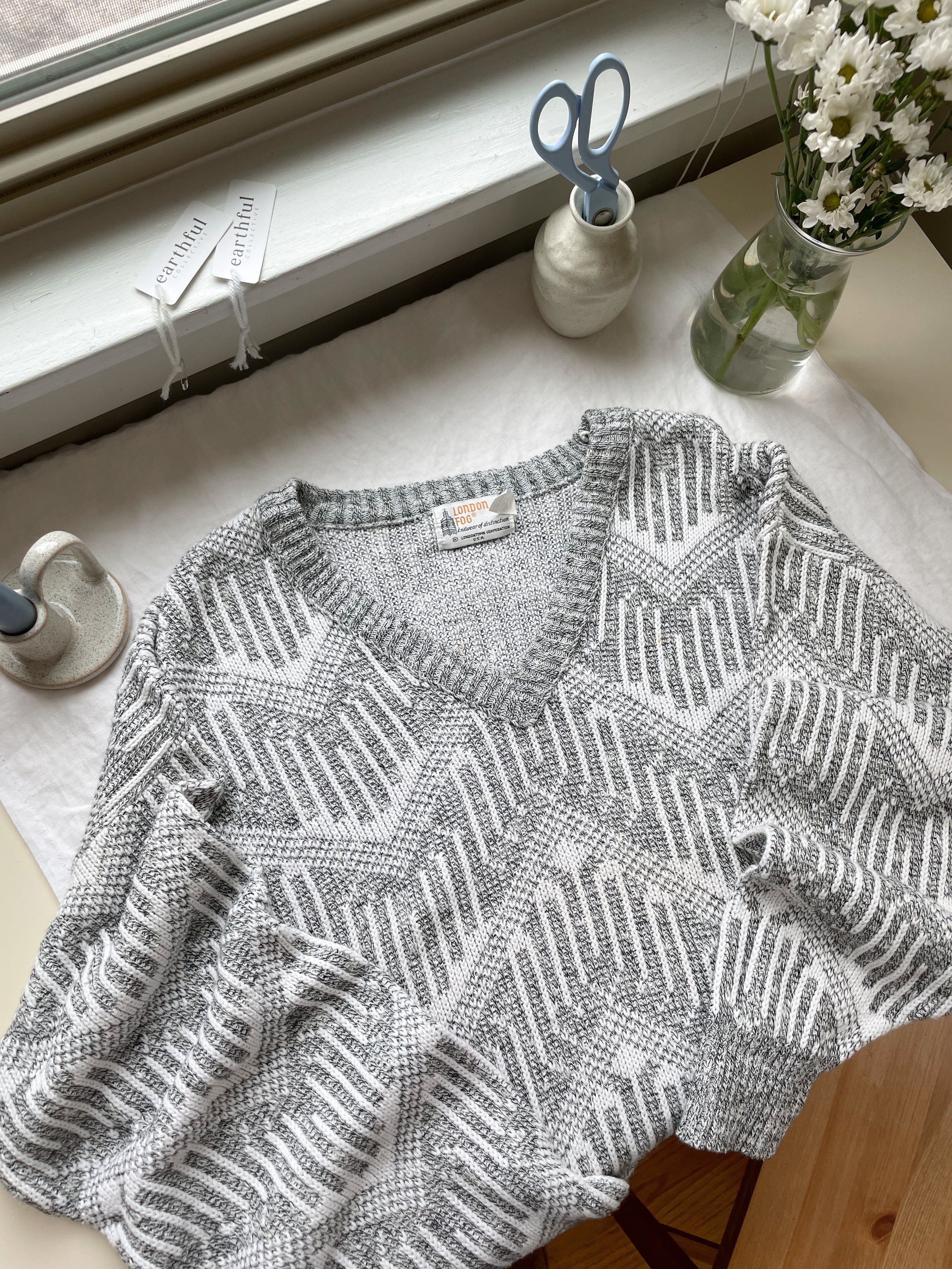 The V Neck Chevron Sweater (L)