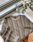 The Brown Toned Stripe Sweater (L)