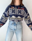 The Christmas Mountain Village Sweater (L)
