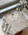 The Beige Henley Sweater (L)