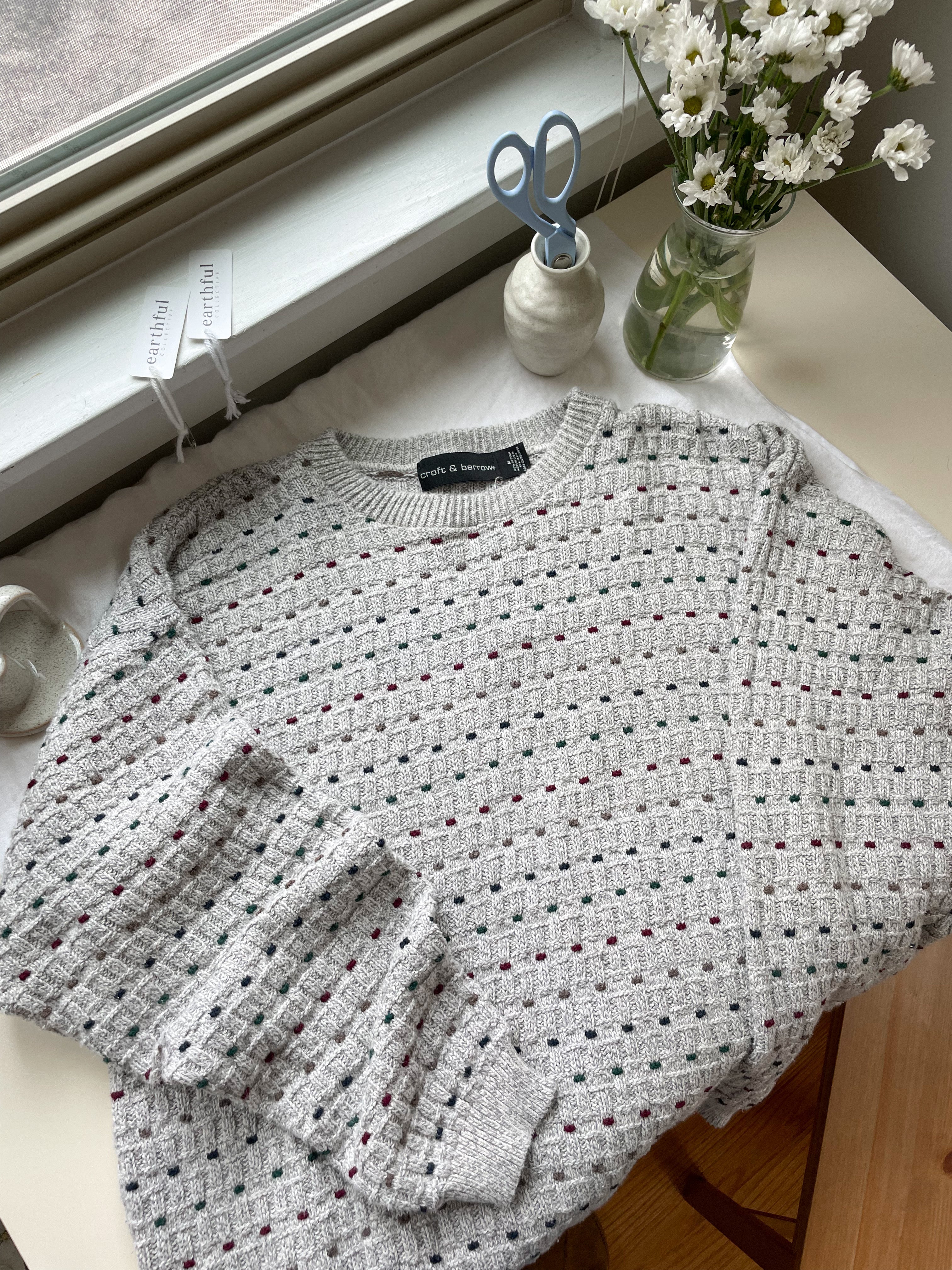 The Dotted Basket Weave Sweater (M)