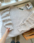 The Oatmeal Textured Sweater (M)