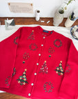 The Holiday Greenery Cardigan (XL)