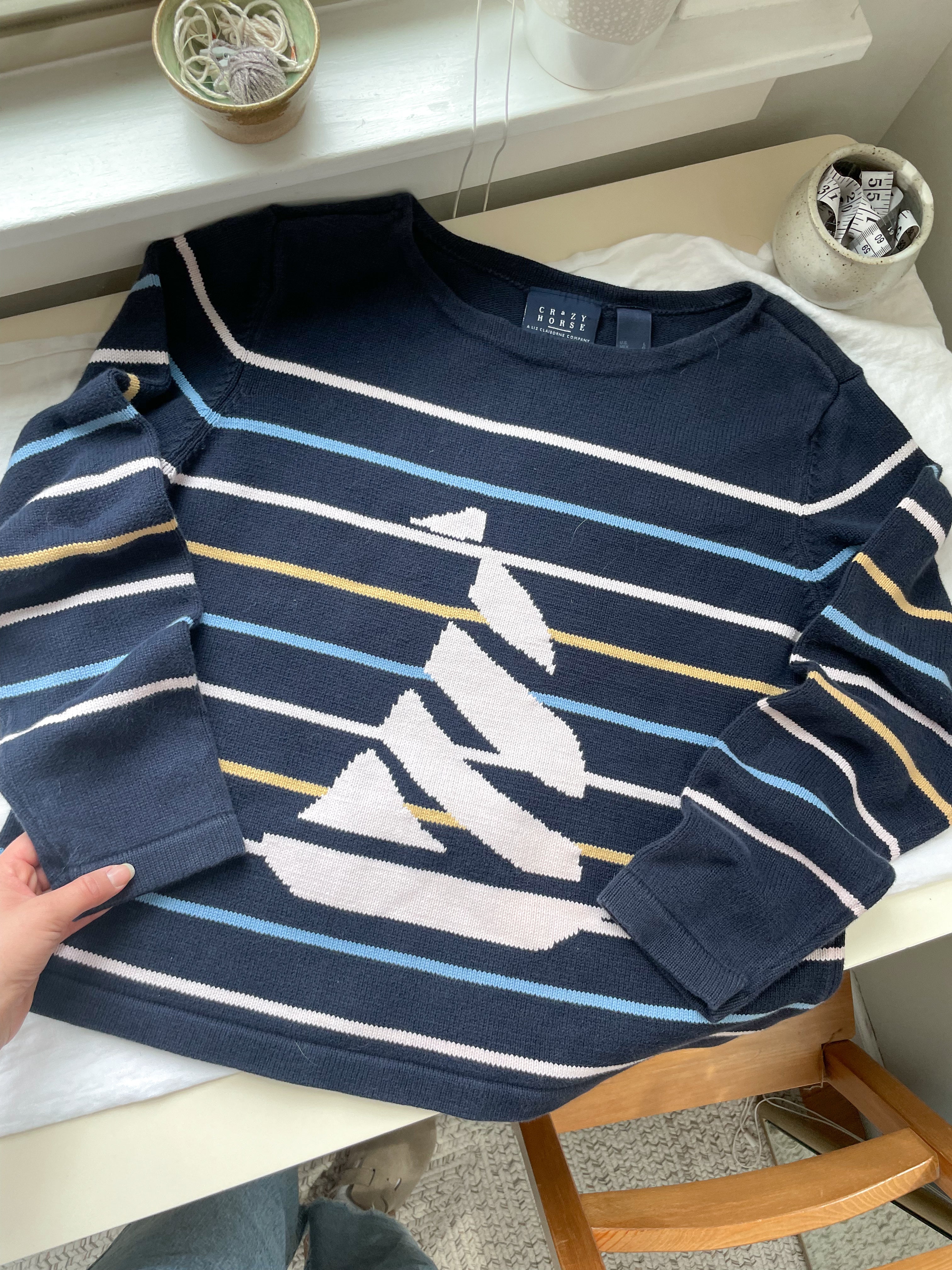 The Sailboat Striped Sweater (M)