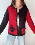The Two Tone Mitten Pocket Cardigan (L)