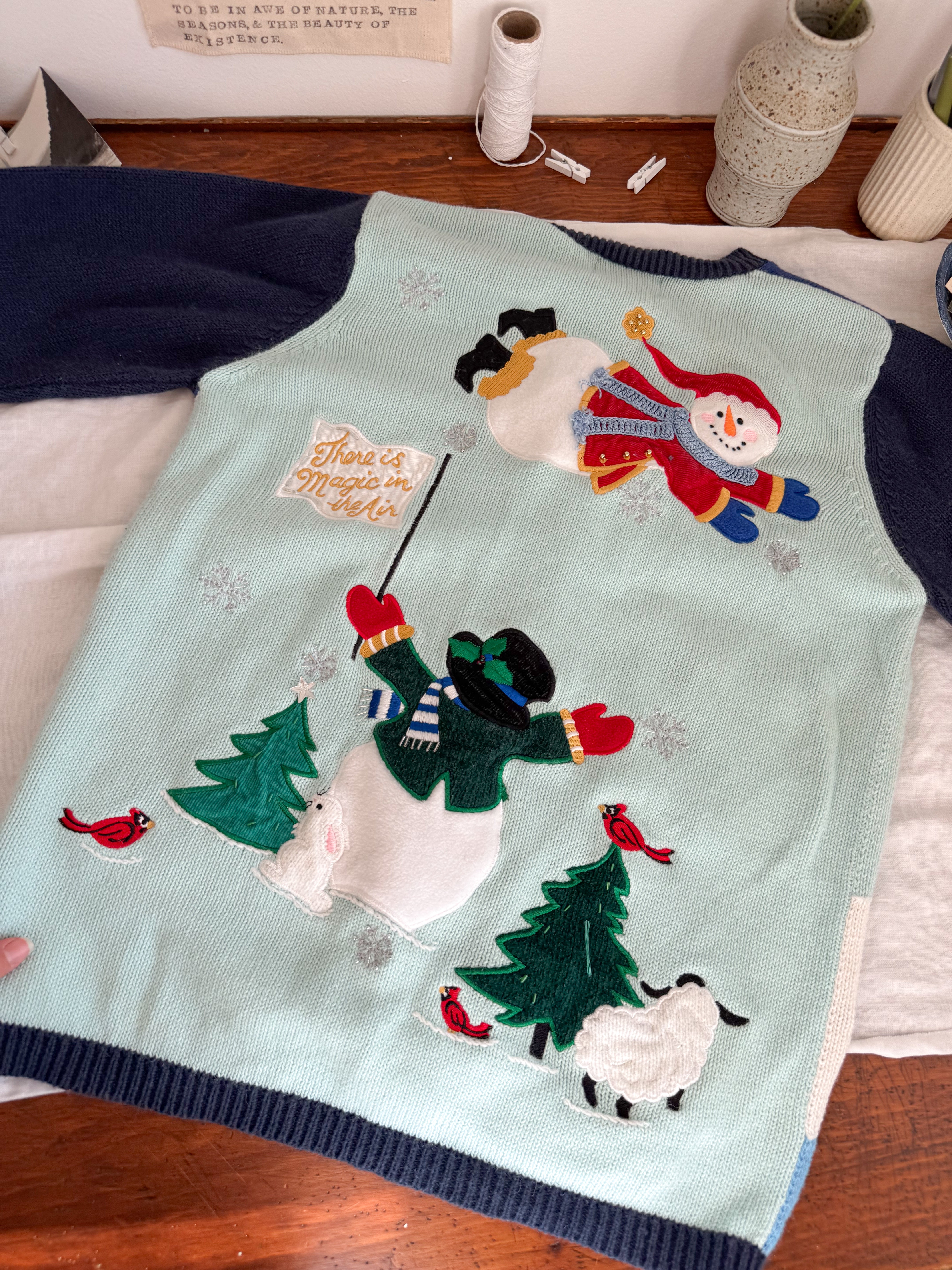 The Snowman Family Cardigan (M)