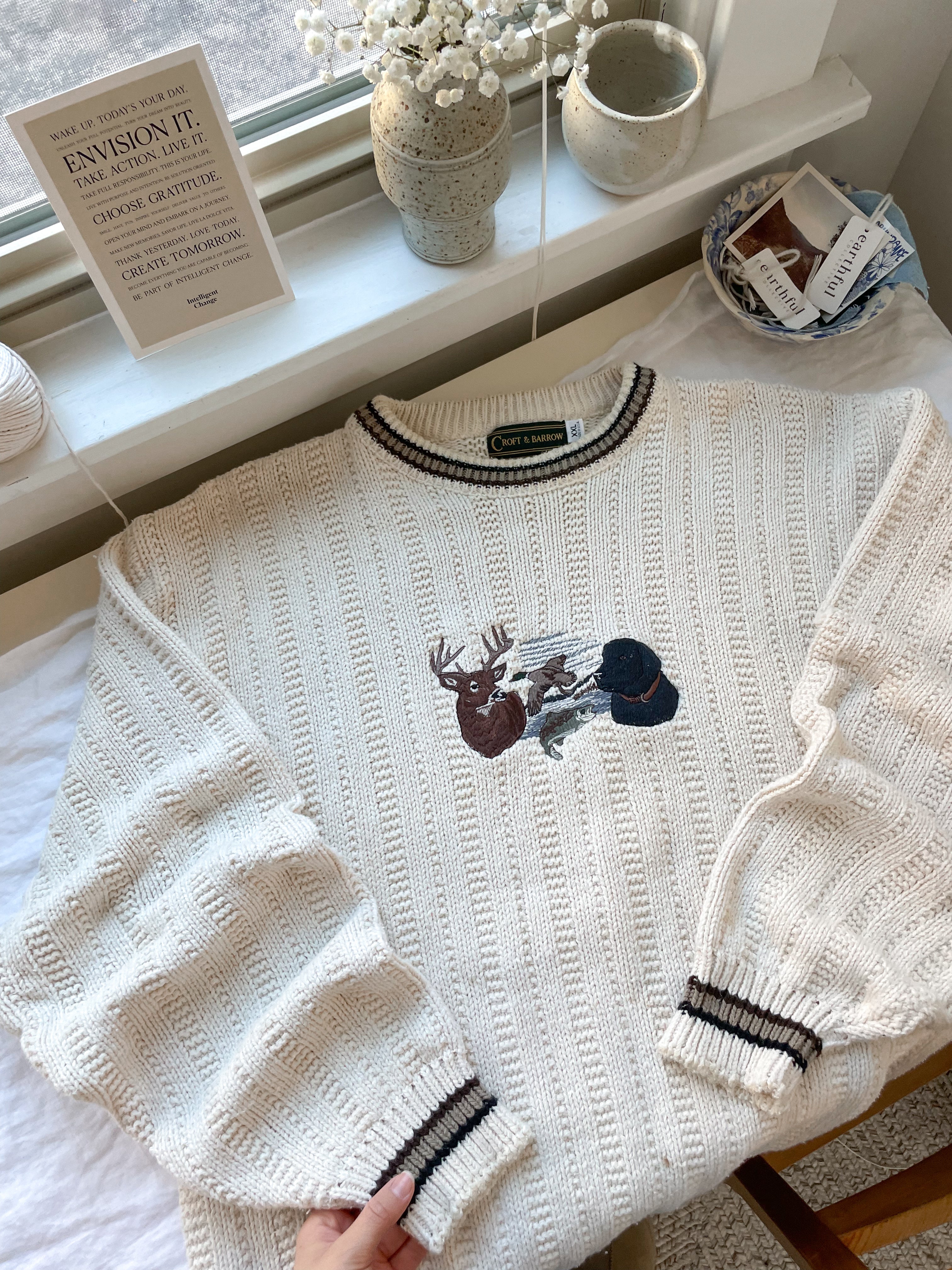 The Animal Embroidery Sweater (XXL)