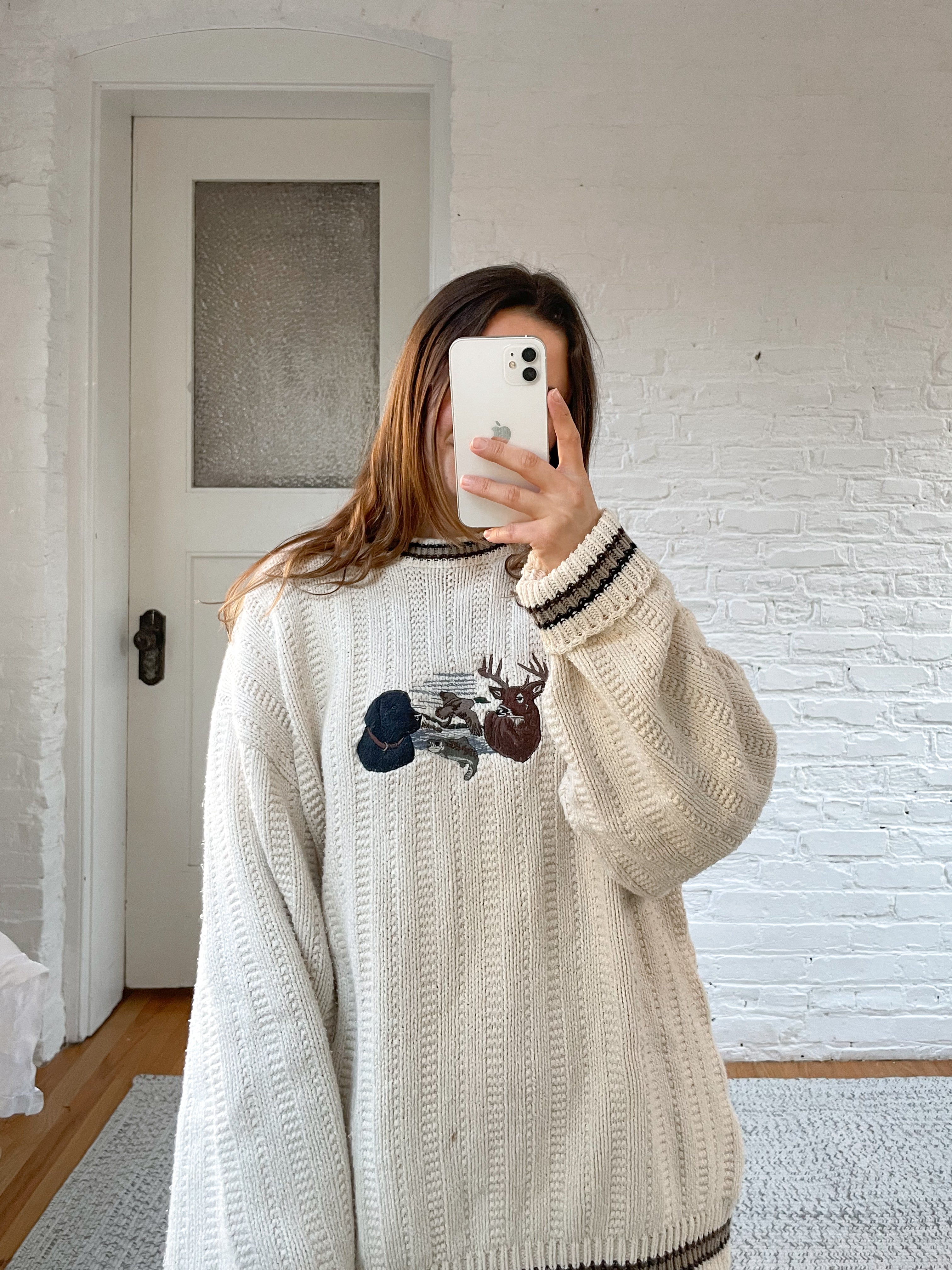 The Animal Embroidery Sweater (XXL)