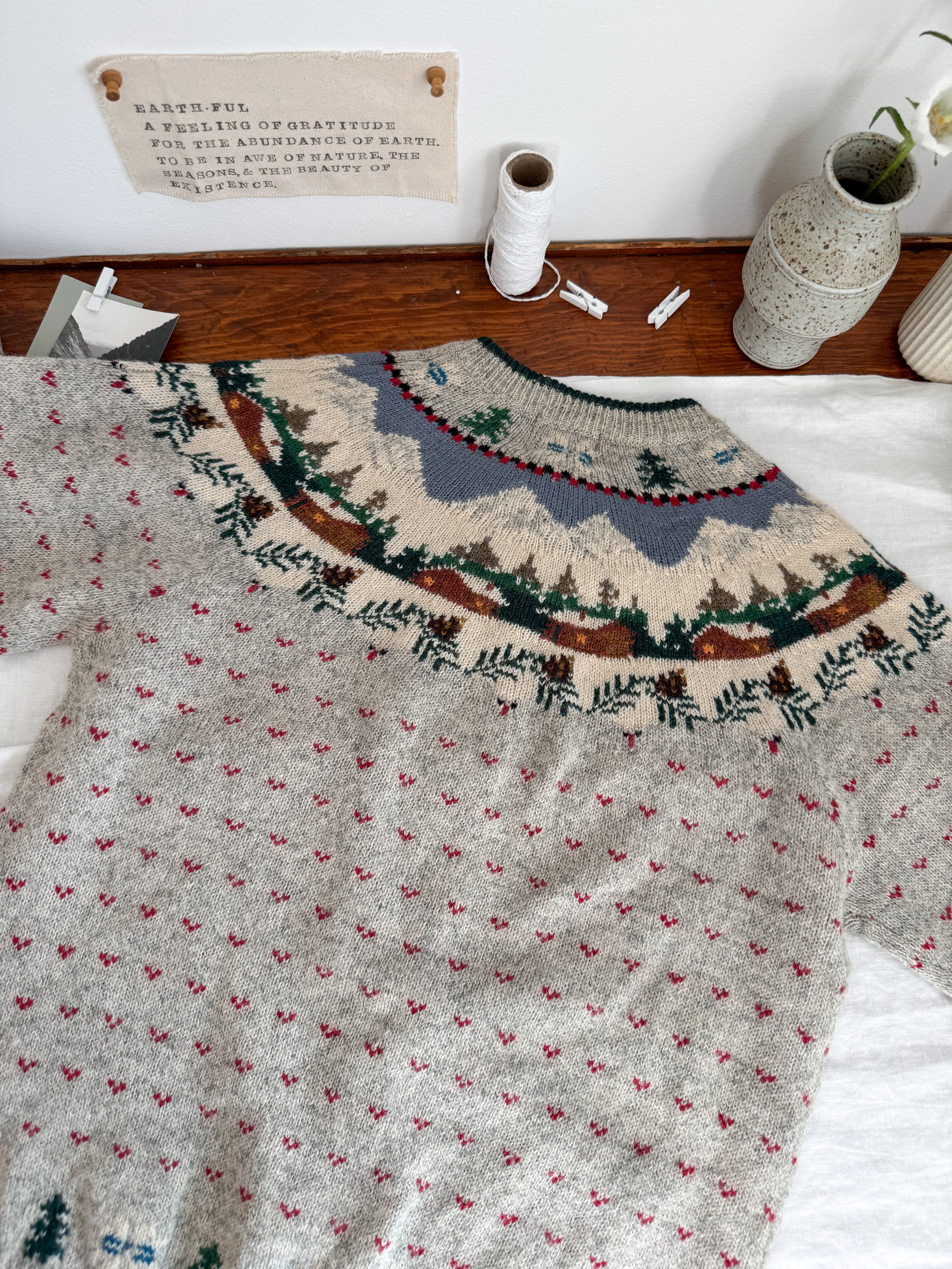 The Mountain Lodge Fair Isle Cardigan (M)