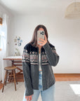 The Fireplace Zipper Cardigan (M)