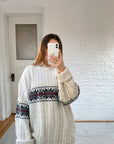 The Cream Snowflake Sweater (L)