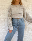 The Dotted Basket Weave Sweater (M)