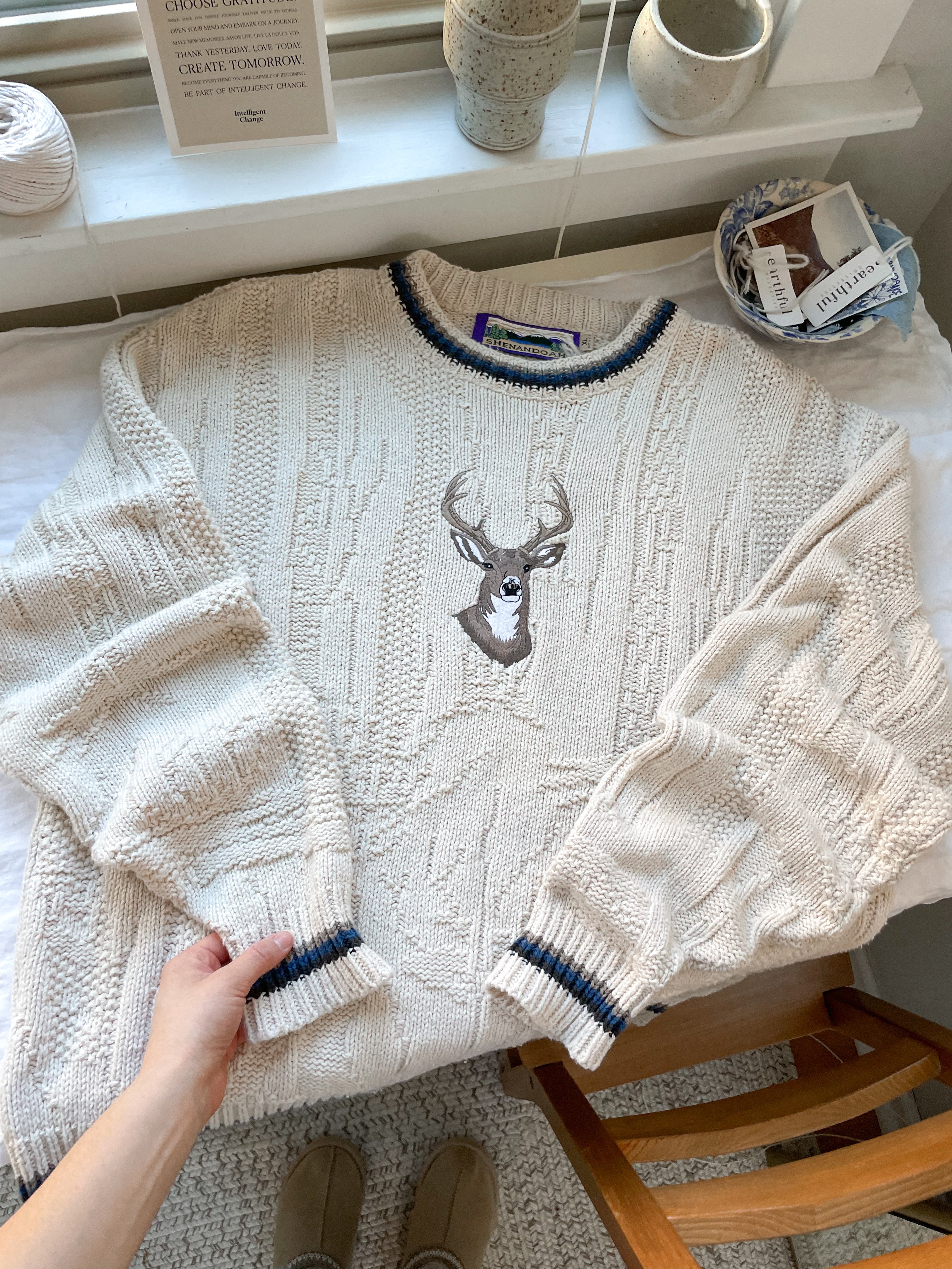 The Textured Deer Sweater (XL)