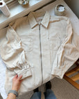 The Cream Corduroy Shacket (L)