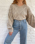 The Neutral Diamond Sweater (XL)