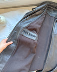 The Dark Chocolate Leather Coat (L)