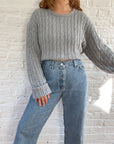 The Gray Cable Knit Sweater (XL)