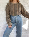 The Brown Toned Stripe Sweater (L)