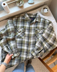 The Green Toned Flannel Shacket (L)