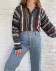 The Edgy Collared Coogi Style Sweater (M)