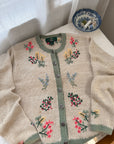 The Embroidered Flower Cardigan (M)