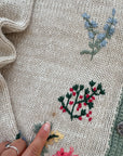 The Embroidered Flower Cardigan (M)