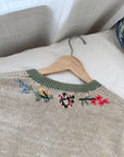 The Embroidered Flower Cardigan (M)