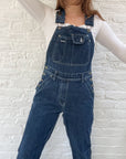 Dark Wash Silver Jeans Flare Overalls (S)