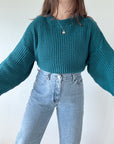 The Teal Knit Sweater (L)