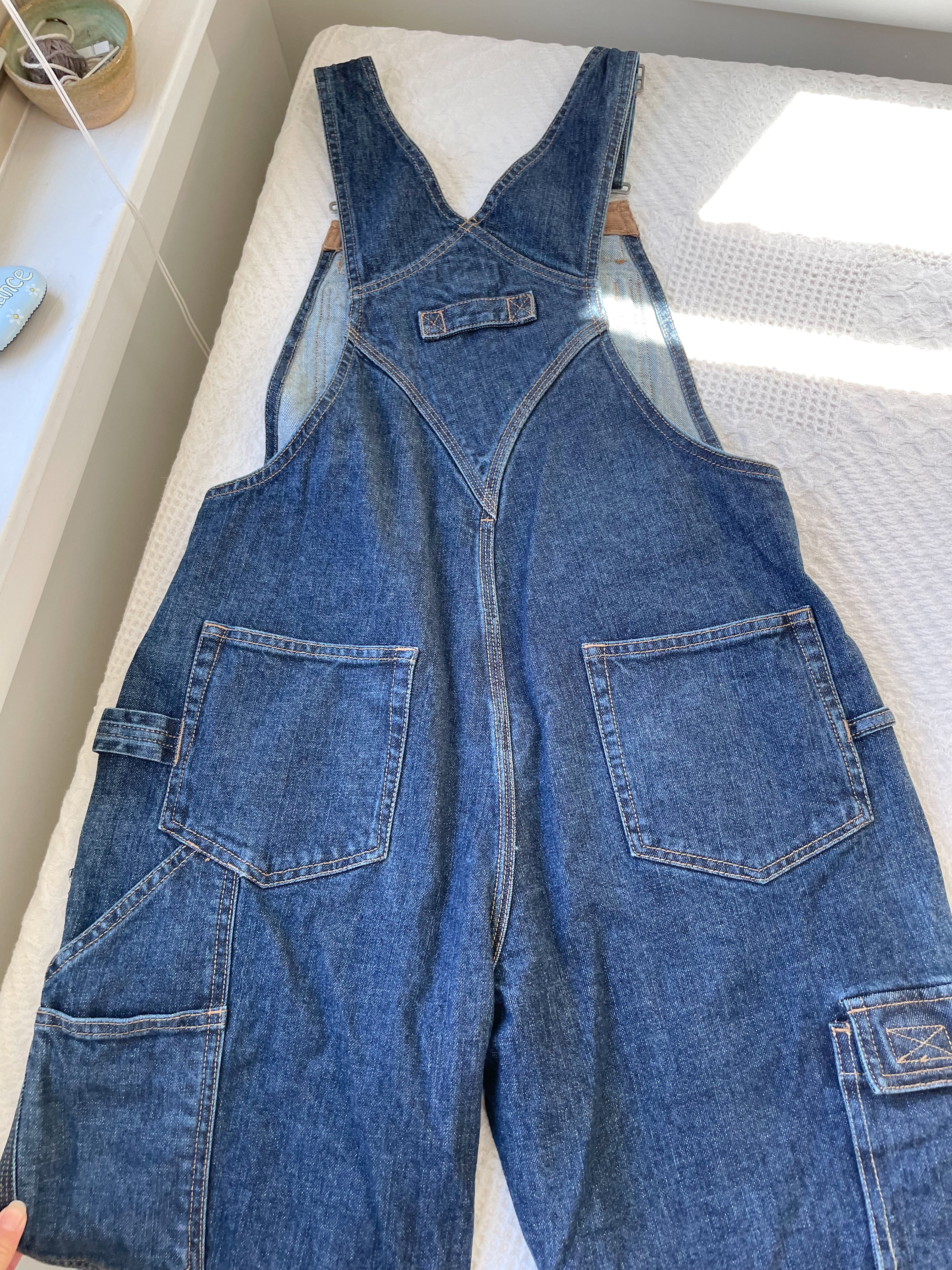 Dark Wash Carpenter Overalls (XS)