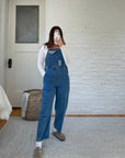 Vintage Patch Accent Overalls (S)