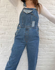 Vintage Patch Accent Overalls (S)