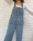 Light Wash Capri Overalls (S)